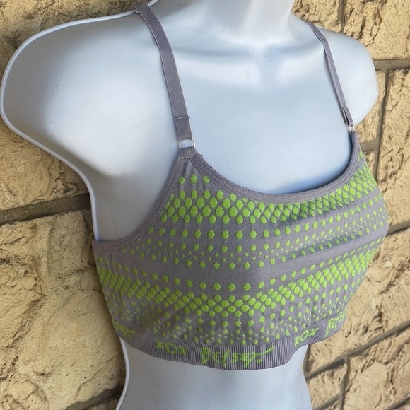 Betsy Johnson neon, yellow, and gray workout Top Tanks Size Med - Picture 9 of 10
